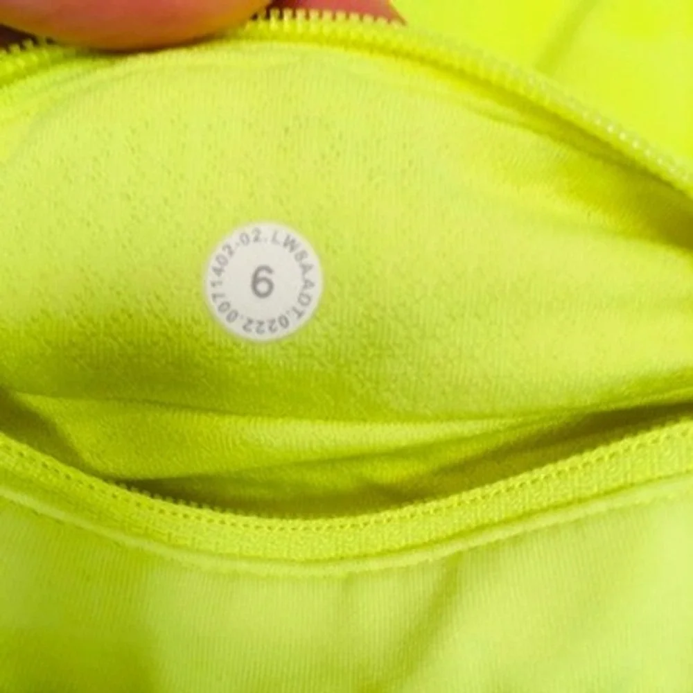 Lululemon‎ Pace Rival Skirt Skort Sz 4 Highlighter Yellow Neon Pickleball Tennis